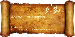 Jaksa Zsuzsanna névjegykártya