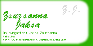 zsuzsanna jaksa business card